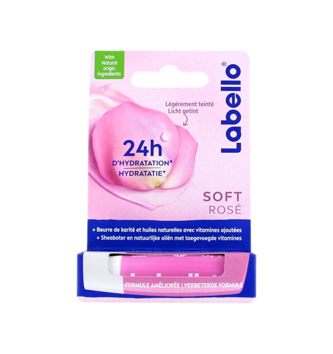 Labello Lippen Balsem Soft Rose, 4,8 Gram