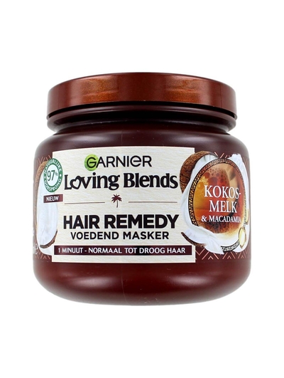 Garnier Loving Blends -Haarmasker - Kokosmelk & Macadamia - Normaal tot Droog haar - 340 ml