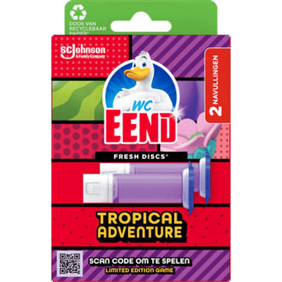 WC Eend Fresh Discs Tropical Adventure Navulling - 2 x 6 stuks
