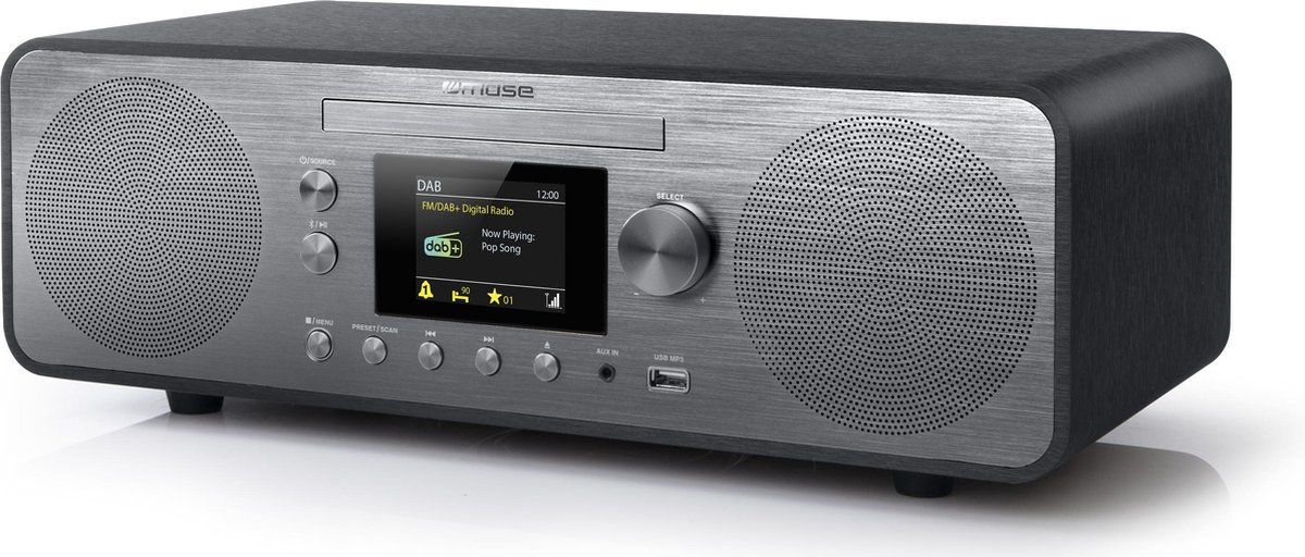 Muse M-885DBT - Micro-audiosysteem met DAB+/FM-radio, CD, USB en bluetooth