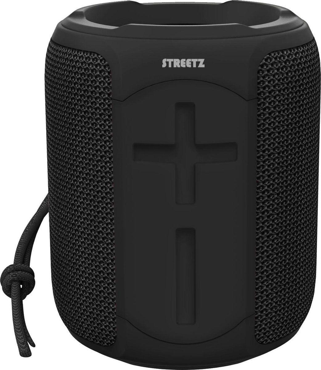 Streetz Waterproof Bluetooth Speaker, 2x 5 W, AUX, built-in mic - Black