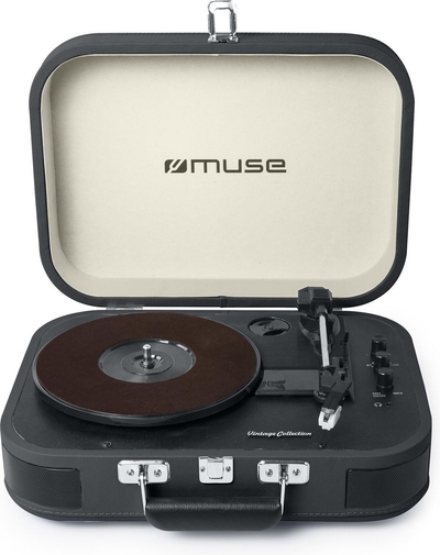Muse MT-201DG - Bluetooth kofferplatenspeler met encoding-functie, donkergrijs