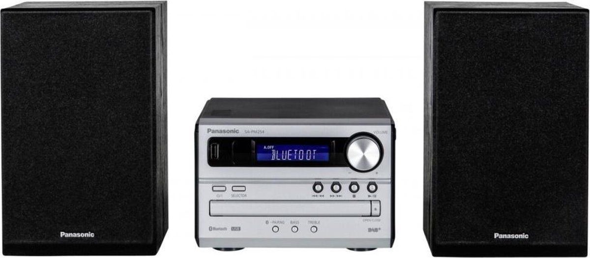 Panasonic SC-PM254EG CD Microsysteem met DAB+ & Bluetooth Zilver