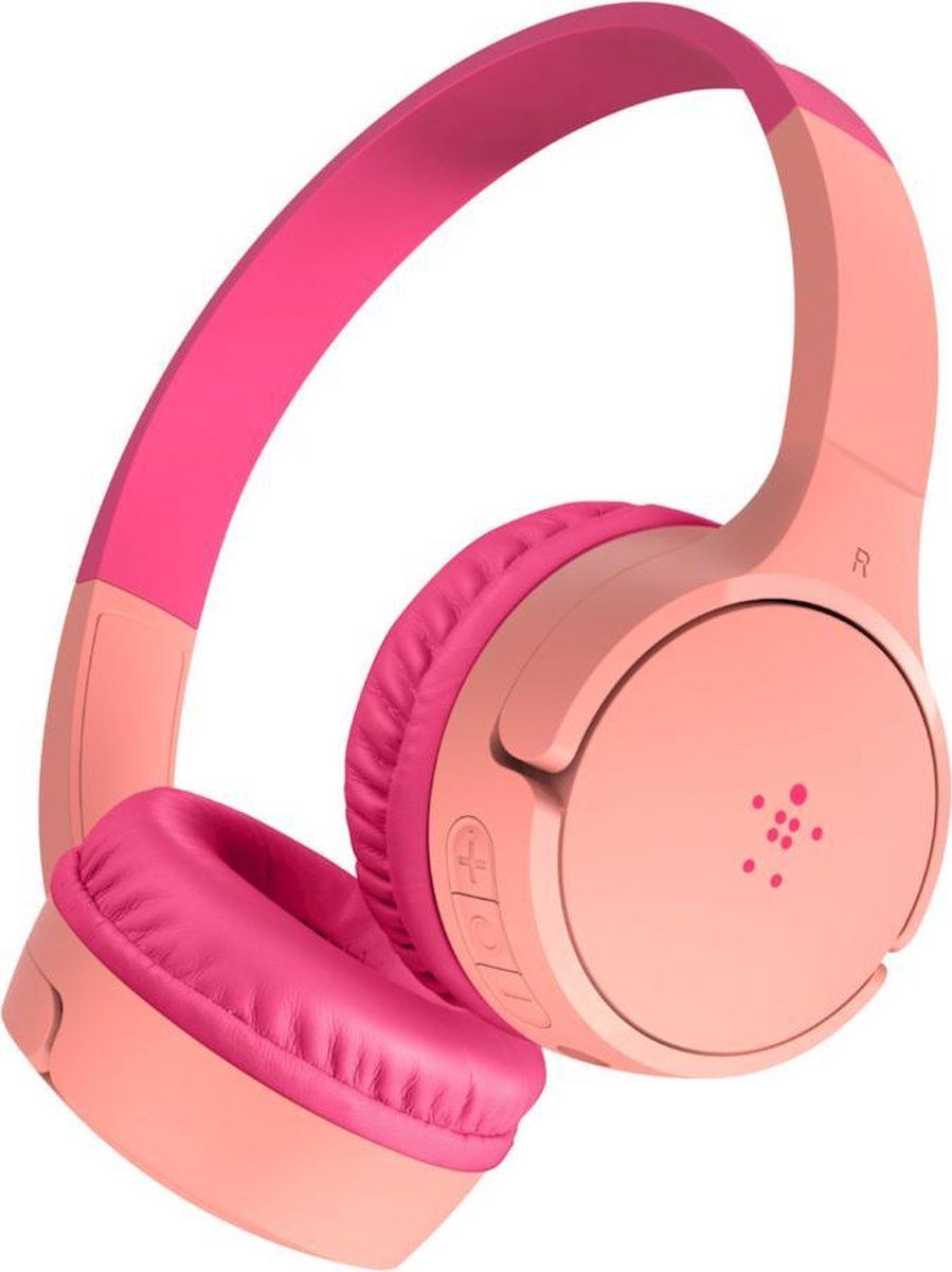 Belkin SOUNDFORM Draadloze On-Ear Koptelefoon voor Kinderen - Inclusief gehoorbescherming - Roze