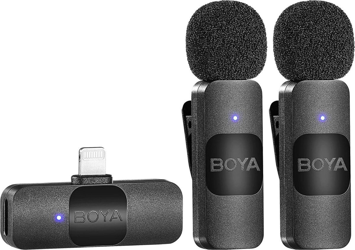 Boya BY-V2 Draadloze Microfoon Set voor Lightning