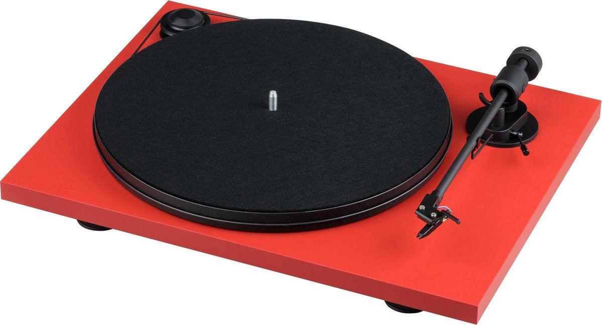 Pro-Ject Primary E - Hoogwaardige Platenspeler - Retro Vinylspeler - Rood