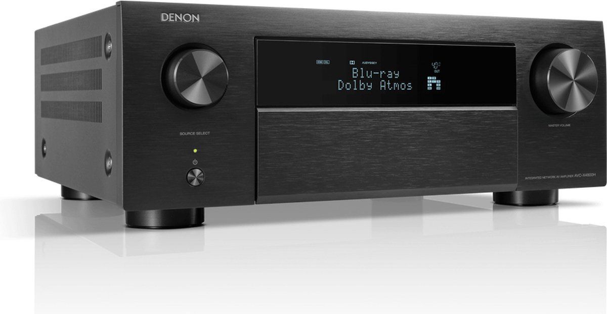 Denon AVC-X4800H AV Amplifier met 9.4-Kanaals Versterker, 8K-Video, 3D-Audio, HEOS® Built-In en 200 Watt per Kanaal - Zwart