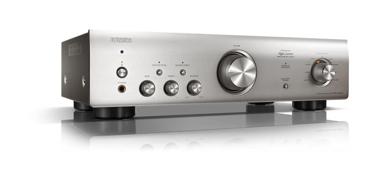 Denon - PMA-600NE - Geintegreerde Versterker met 2x 70W, MM-Phono en Bluetooth-Ondersteuning - Zilver