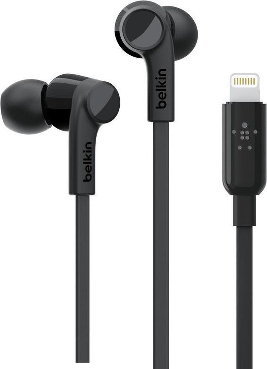 Belkin ROCKSTAR™ in-ear oordopjes metLightning-connector - Zwart