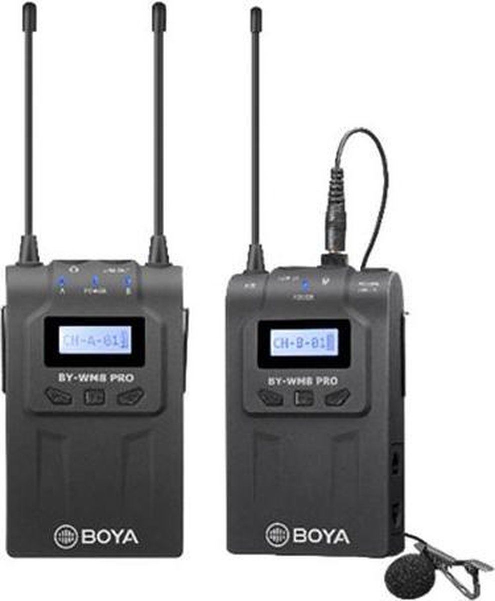 Boya UHF Duo Lavalier Microfoon Draadloos BY-WM8 Pro-K1