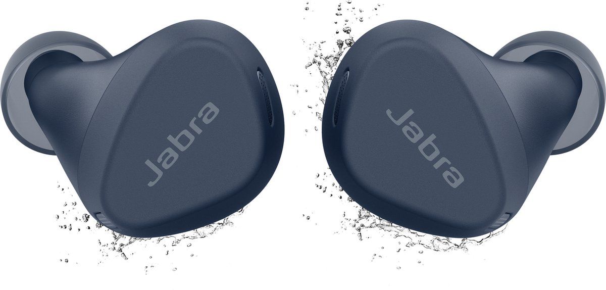 Jabra Elite 4 Active - Draadloze sport-oordopjes met Active Noise Cancellation (ANC) - Stof-en Spatwaterdicht - Blauw