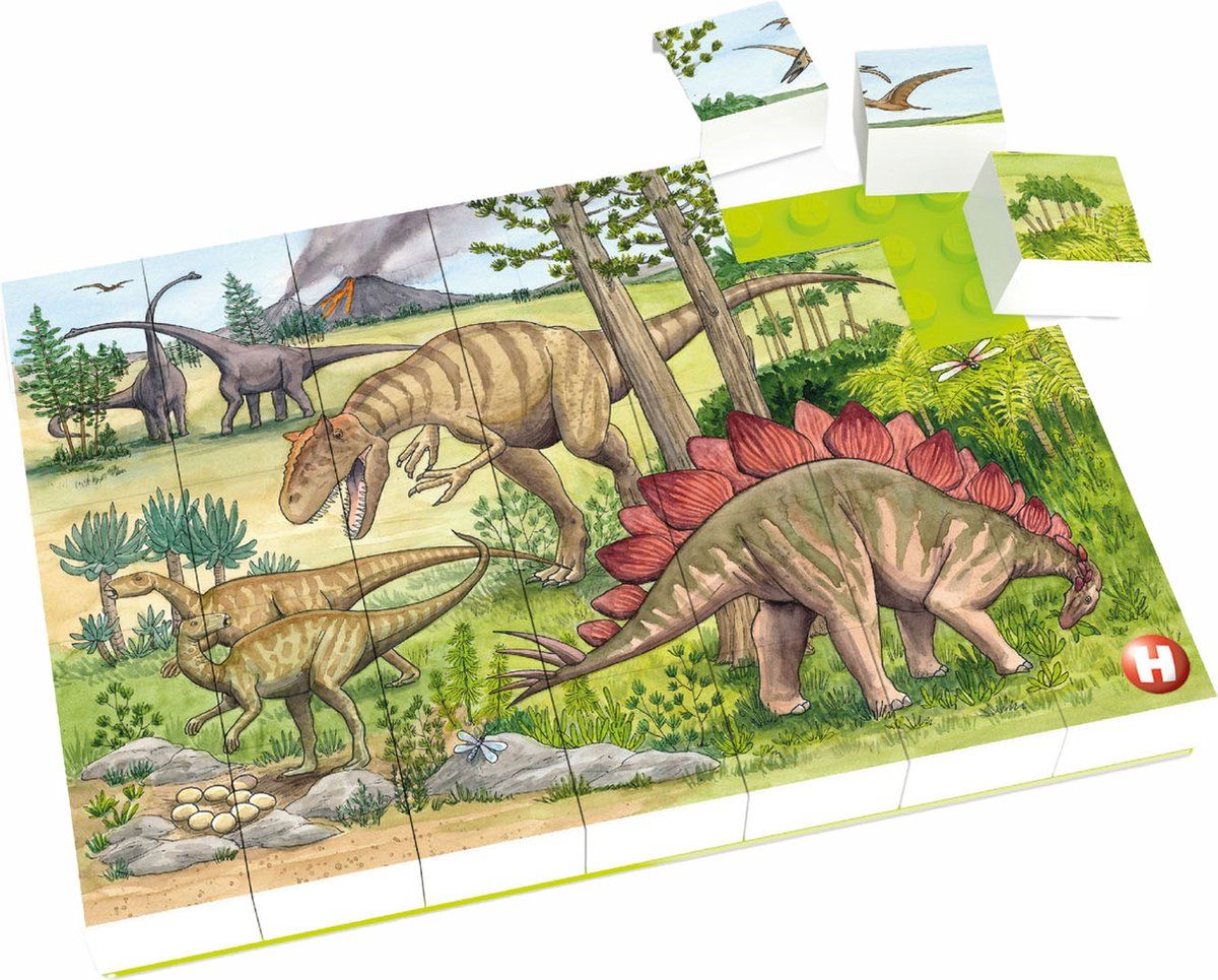 Hubelino Blokpuzzel Dinosaurus Wereld, 35st.