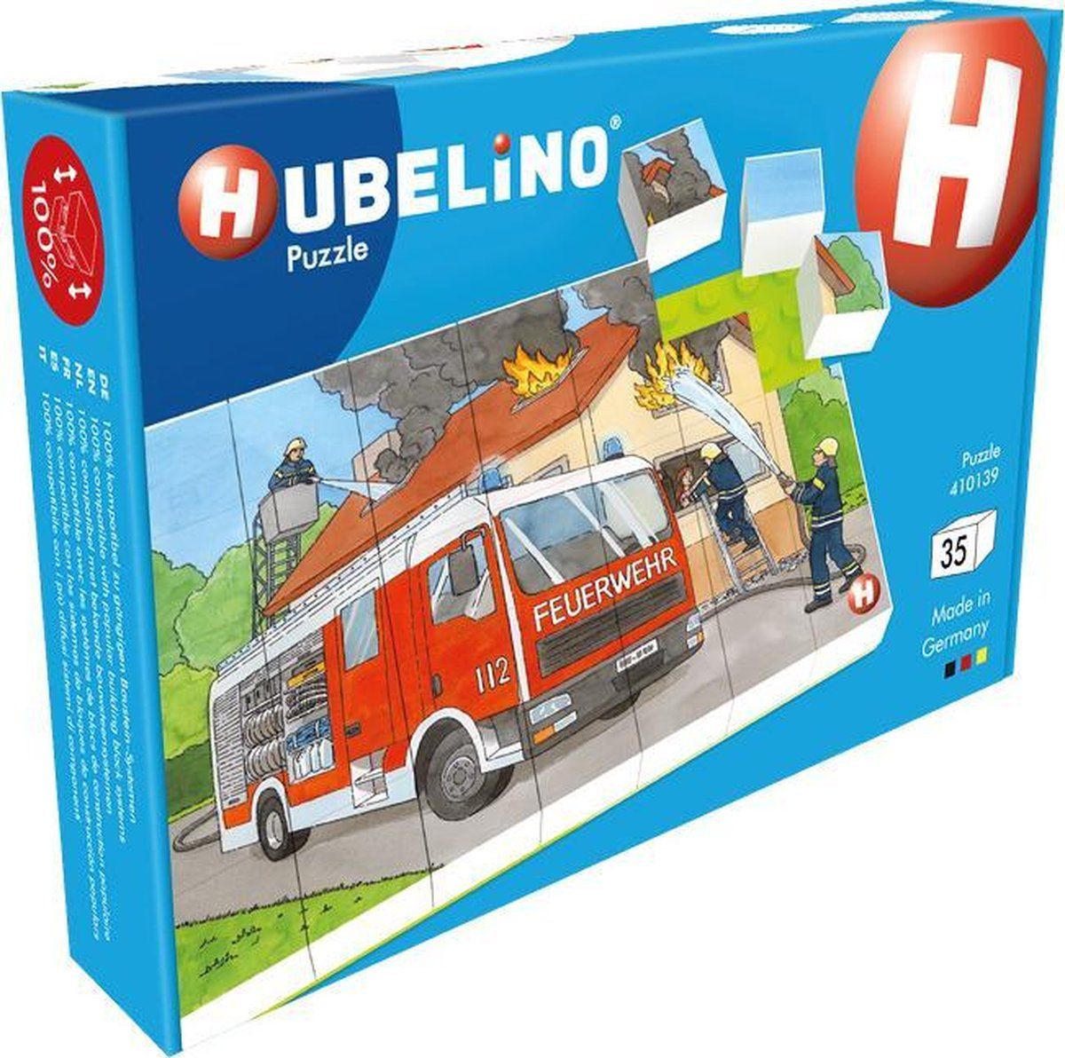 Hubelino Blokpuzzel Brandweer, 35st.