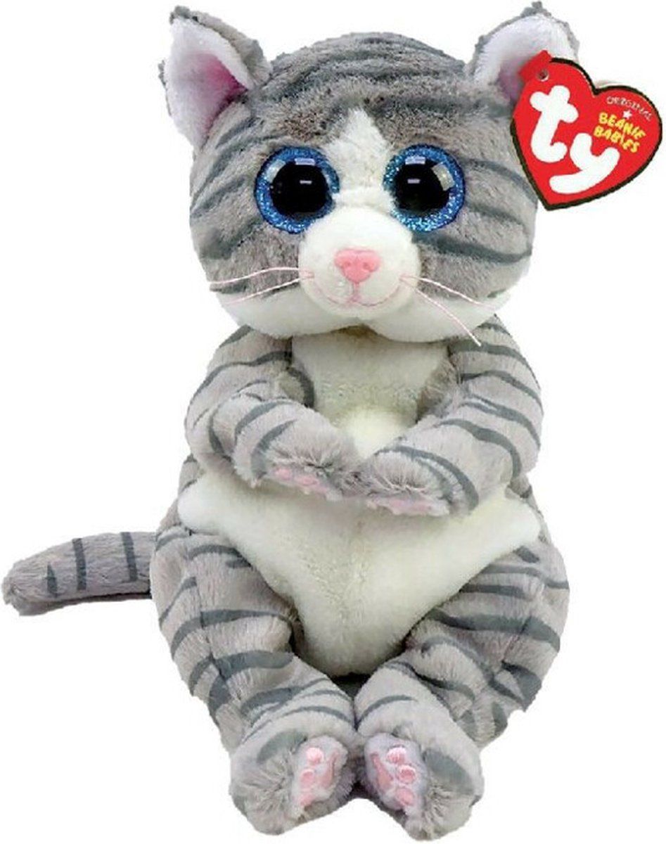 Ty Beanie Babies Knuffel Kat Mitzi 15 Cm