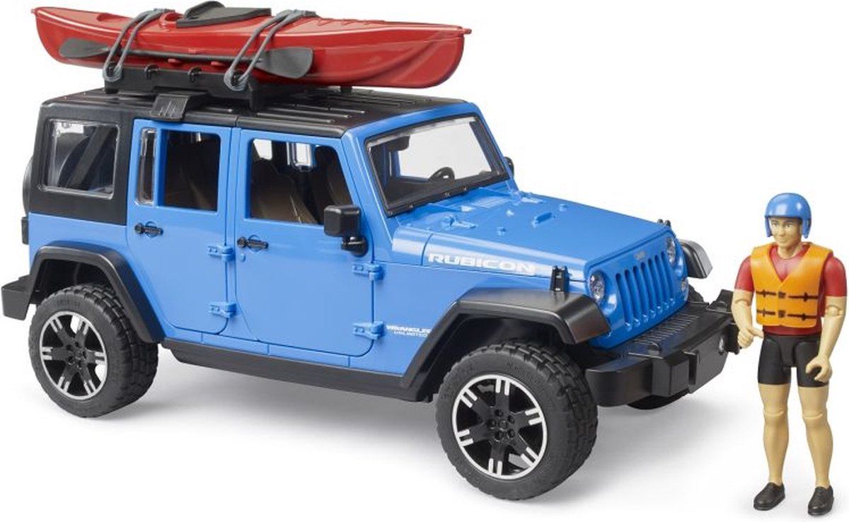 Wrangler jeep met kayak.