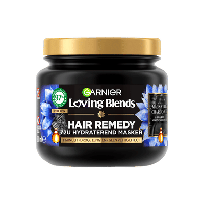 Garnier Loving Blends - haarmasker - Magnetic Charcoal - Droge lengtes - 340 ml