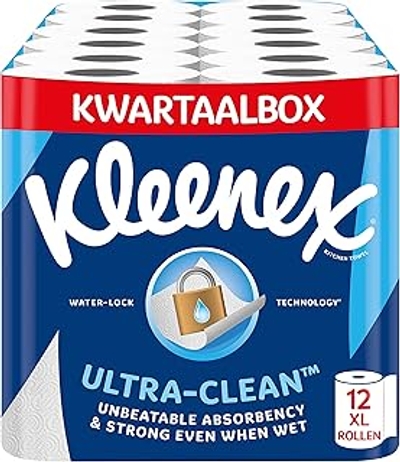 Kleenex Ultra Clean Maxi XL keukenrollen - 12 stuks