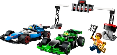 LEGO F1 grid met VCARB en Sauber racewagens