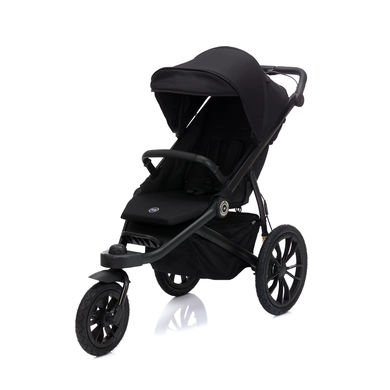 fillikid Jogger Run kinderwagen zwart gemêleerd