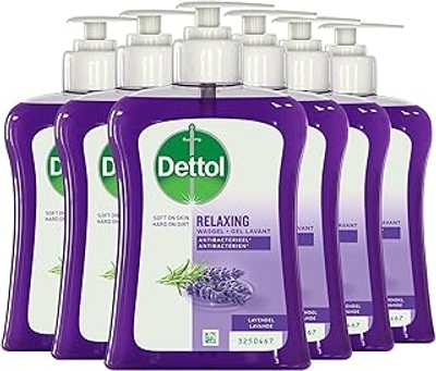 Dettol Handzeep - Verzachtend Lavendel - Antibactrieel - 6 x 250 ml Grootverpakking