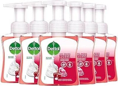 Dettol Handzeep Foam Zachte Mousse Roos en Kersenbloesem Geur 6 x 250 ml Grootverpakking