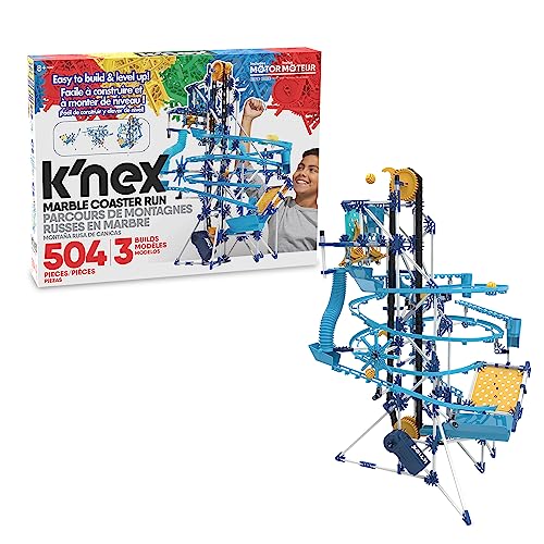 K'Nex Marble Run - 3 modelbouwset (gemotoriseerd), 350+ stuks, STEM educatief speelgoed voor kinderen, jongens en meisjes vanaf 3 jaar, bouwspeelgoed voor kinderen voor jonge kinderen.