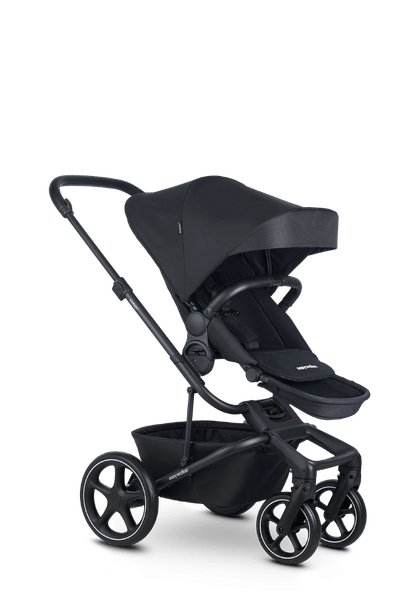 Easywalker Harvey5 Wandelwagen, 0-22 kg, Ideaal voor 2 kinderen, In 4 posities verstelbaar, Veilige 5-puntsgordel, Geschikt voor autostoeltje - Middernacht zwart