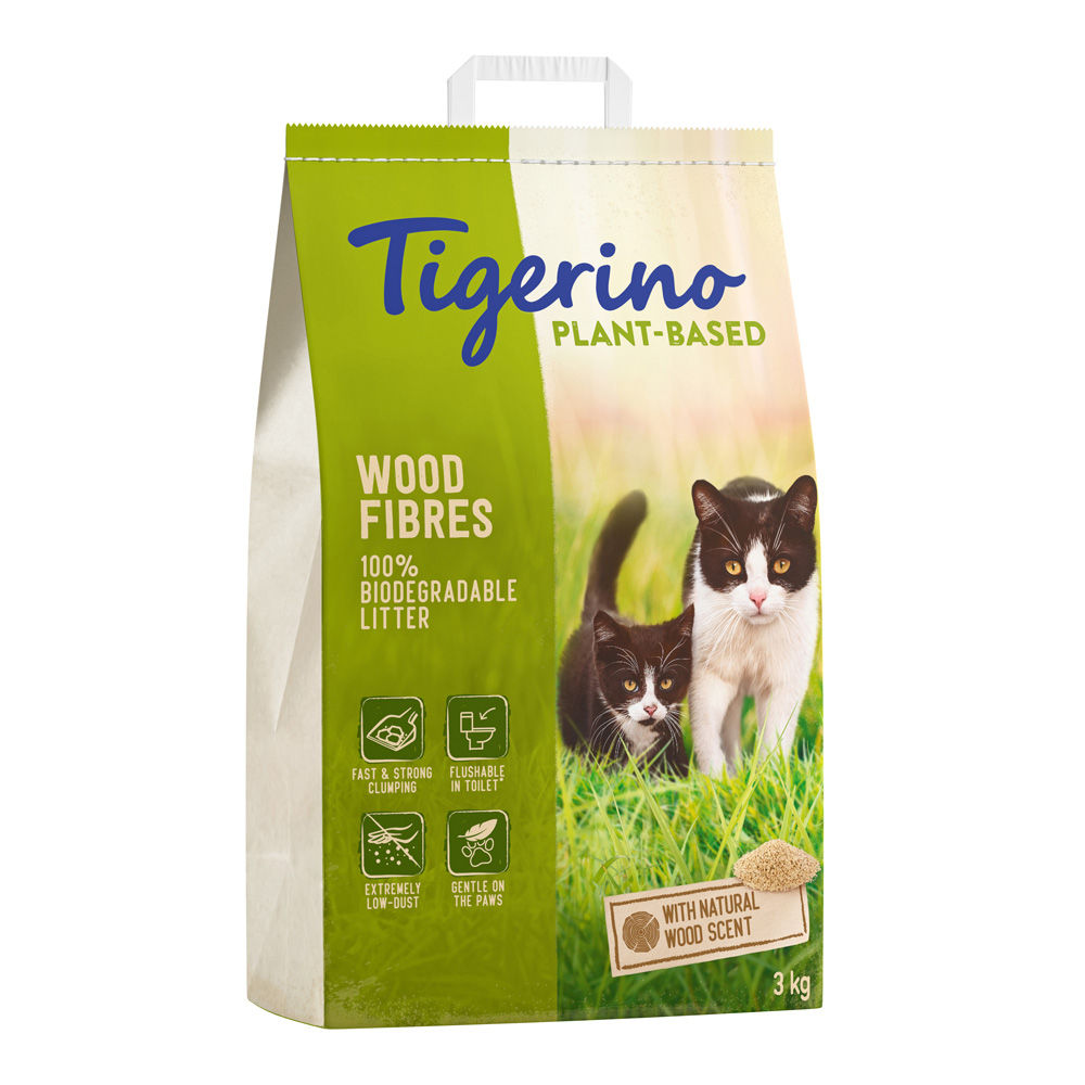 Tigerino Houtvezel Kattenbakvulling op plantaardige basis - 7 liter