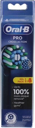 Oral-B CrossAction Black  opzetborstels - 8 stuks