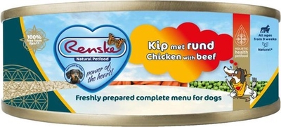 Renske Blik Vers Gestoomd Complete Menu Kip - Rund 24 x 95 gr - natvoer honden