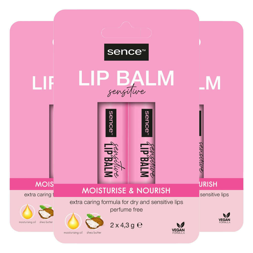 3x Sence Lippenbalsem Sensitive 2 stuks