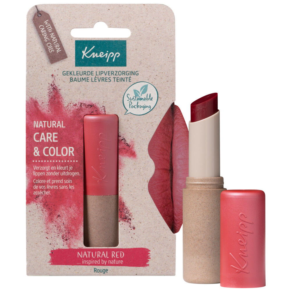 Kneipp gekleurde Lippenbalsem - Natural Red - Natuurlijke rode kleur - Vegan - 1 st