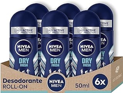 NIVEA Roll-on Dry Impact 1 85991 Deodorant, 50 ml Pak van 6