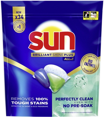Sun All in 1  vaatwastabletten  - 34 wasbeurten