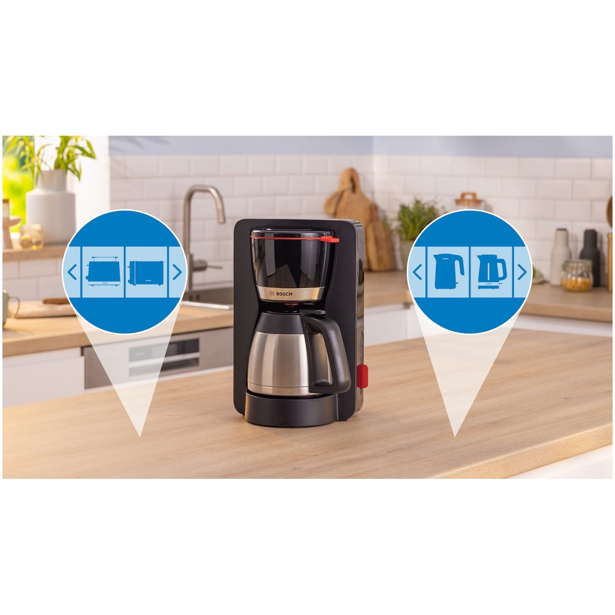 BOSCH TKA6M273 MyMoment - Koffiezetapparaat met Thermoskan - RVS / Zwart