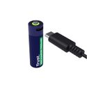 Trust Via USB-C oplaadbare AA-batterijen (2 stuks) Batterij Blauw