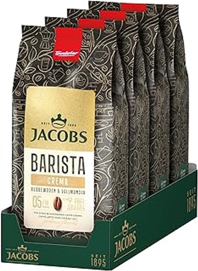 JACOBS Koffiebonen Barista Editions Crema 4x1kg hele koffiebonen geroosterd