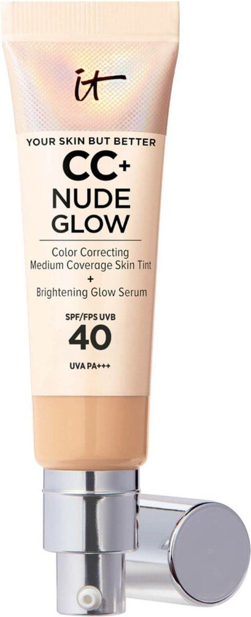 IT Cosmetics Your Skin But Better CC+ Nude Glow SPF40 Foundation - Met Glow Serum - Medium - 32ml