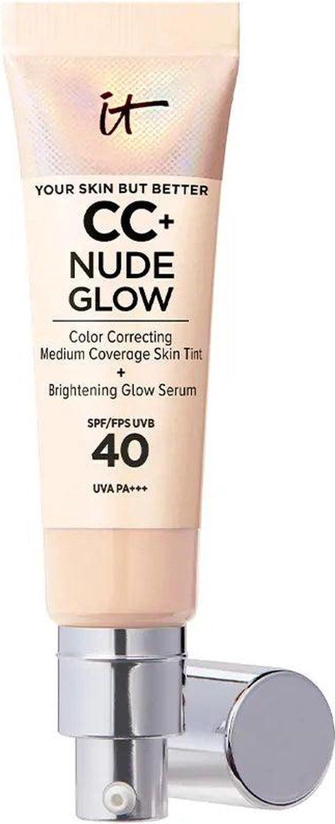 IT Cosmetics Your Skin But Better CC+ Nude Glow SPF40 Foundation - Met Glow Serum - Light - 32ml