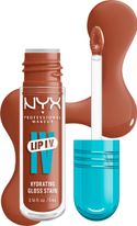 NYX Professional Make Up Lip IV 01 Caramel Drip Hydraterende Lipgloss - Tot 12 uur hydratatie - Verrijkt met Magnesium, Vitamine B12 en Kokoswater - 5ml