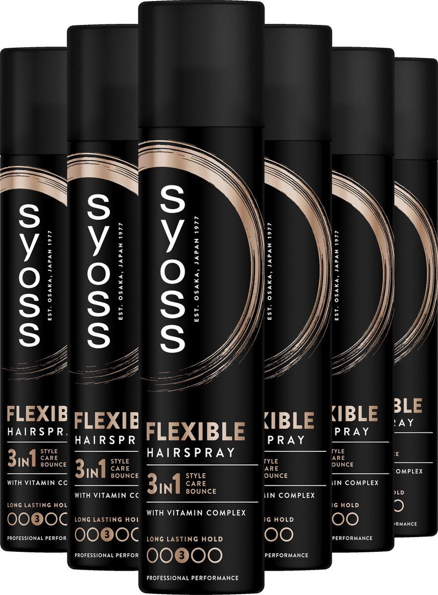 Syoss Flexible Haarspray 6x300 ml Voordeelverpakking