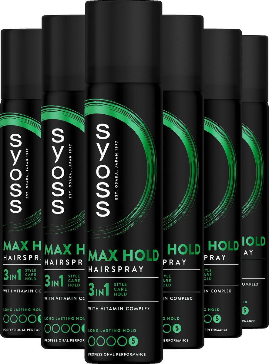 Syoss Max Hold Haarspray 6x300 ml Voordeelverpakking