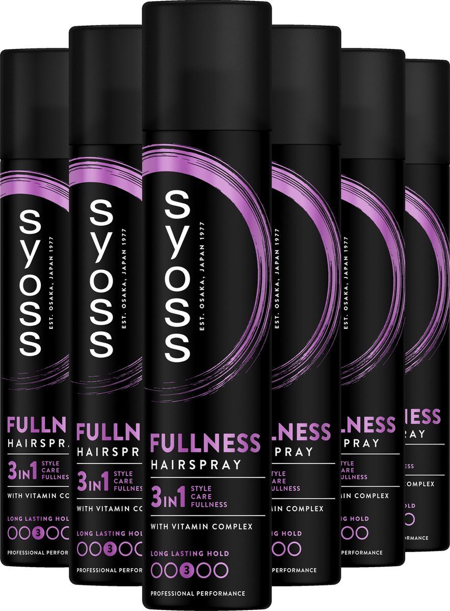 Syoss Fullness Haarspray 6x300 ml Voordeelverpakking