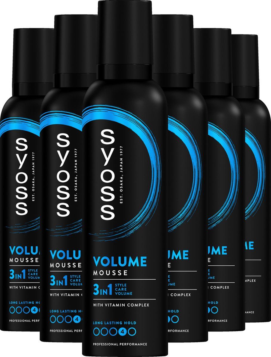 Syoss Volume Haarmousse 6x250 ml Voordeelverpakking