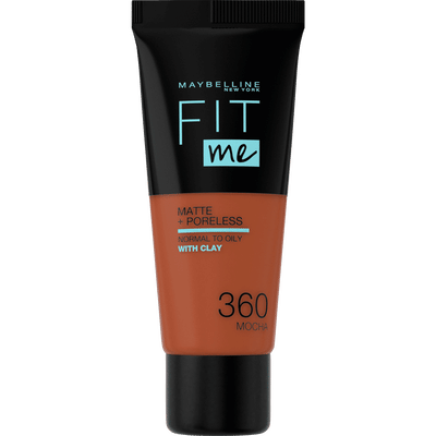 Maybelline New York - Fit Me Matte + Poreless Foundation - 360 Mocha - Medium Dekkende Foundation met Matte Finish voor de Normale tot Vette Huid - 30 ml