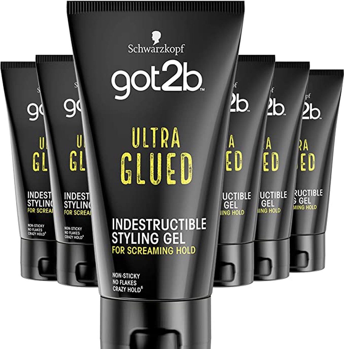 Got2b - Ultra Glued Gel - Haarstyling - Haargel  - 6 x 150 ml