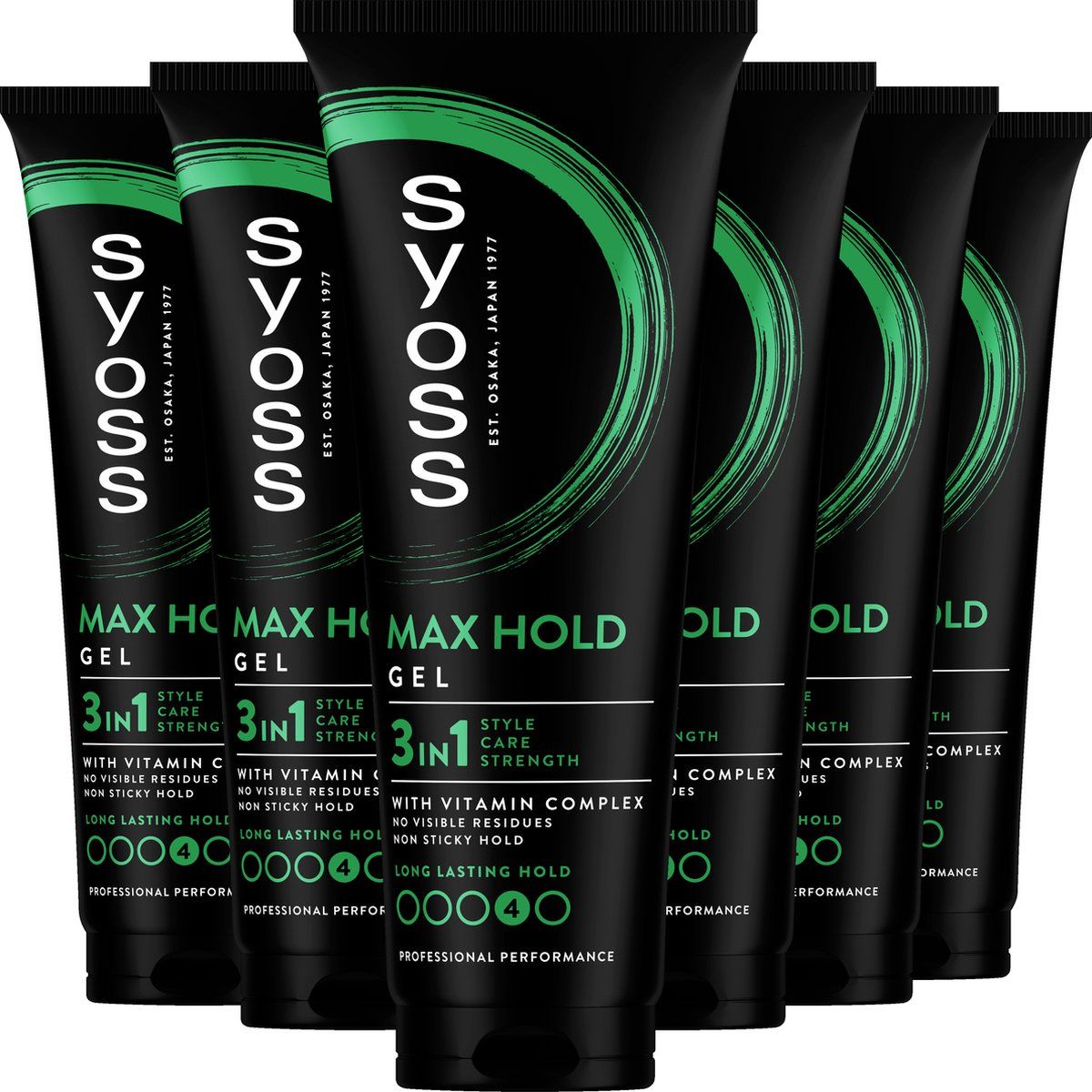 Syoss Max Hold Styling Haargel 6x250 ml Voordeelverpakking