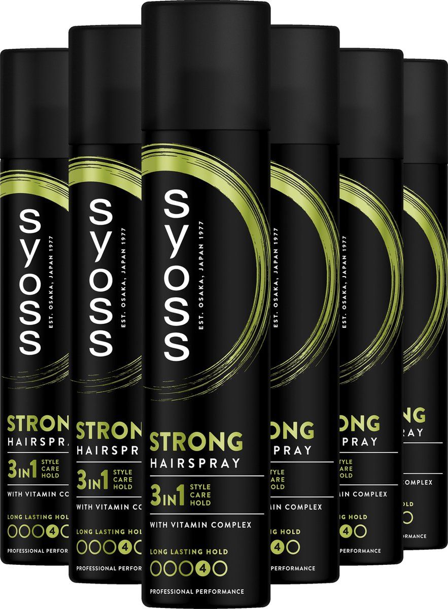 Syoss Strong Haarspray 6x300 ml Voordeelverpakking