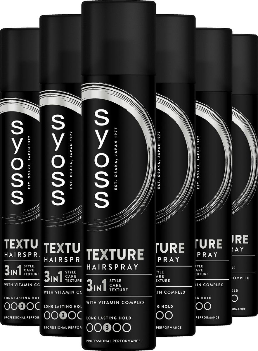 Syoss Texture Haarspray 6x300 ml Voordeelverpakking