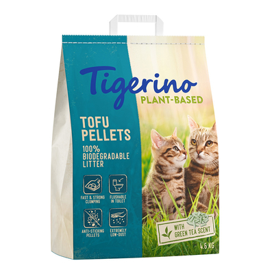 2 x 11 liter (9.2 kg) Tigerino Plantaardige Kattenbakvulling